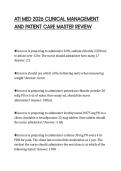 ATI MED 2026 CLINICAL MANAGEMENT&NewLine;AND PATIENT CARE MASTER REVIEW