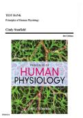 Test Bank &ndash; Principles of Human Physiology &lpar;6th Edition&rpar;&NewLine;Cindy L&period; Stanfield &vert; Complete Coverage &vert; Exam-Ready &vert; Rated A&plus;