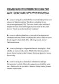 ATI MED SURG PROCTORED 100 EXAM PREP&NewLine;2026 TESTED QUESTIONS WITH RATIONALE