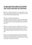ATI MED SURG PROCTORED 201 EXAM PREP&NewLine;2026 TESTED QUESTIONS WITH RATIONALE