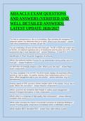 Testbank&colon; AHA ACLS Exam 2026&sol;2027 &ndash; Verified Questions & Detailed Answers&NewLine;&NewLine;