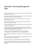 Information Technology Management C954 Questions and Correct Answers with Rationales &lpar;2026&sol;2027&rpar;&NewLine;