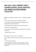 2026 AQA A LEVEL CHEMISTRY PAPER 3&NewLine;EXAMPREP MATERIAL SOLVED QUESTIONS&NewLine;AND VERIFIED SOLUTIONS PREMIUM&NewLine;COLLECTION