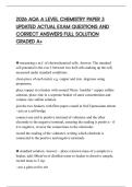 2026 AQA A LEVEL CHEMISTRY PAPER 3 & PAPER 2