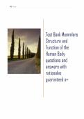 Test Bank For Memmlers Structure and Function of the Human Body 2026&sol;2028 Questions and Answers with Rationales Guaranteed a&plus;