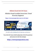 Alibaba Cloud Cloud Security Engineer CSA-C01 Practice Test Q&As PDF