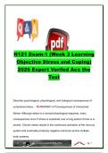 N121 Exam 1 Study Guide &vert; 12&plus; Exam Questions & Answers &vert; Stress & Coping&comma; Mental Health&comma; Defense Mechanisms&comma; Prevention Strategies