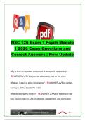NSC 126 Exam 1 Psych Module 1 Study Guide &vert; 100&plus; Exam Questions & Correct Answers &vert; Therapeutic Communication&comma; Defense Mechanisms&comma; Mental Health Law&comma; Therapeutic Relationships