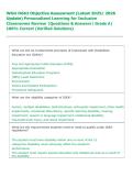 WGU D662 Objective Assessment &lpar;Latest 2025&sol; 2026 &NewLine;Update&rpar; Personalized Learning for Inclusive &NewLine;Classrooms Review &vert;Questions & Answers&vert; Grade A&vert; &NewLine;100&percnt; Correct &lpar;Verified Solutions&rpar;