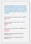 ADEX DSE REMEMBERED EXAM &lpar;LATEST 2026&rpar; MOST &NewLine;RECENT EXAM 2026&vert;2027 ACTUAL COMPLETE REAL &NewLine;EXAM  QUESTIONS AND CORRECTLY WELL DEFINED &NewLine;ANSWERS &lpar;VERIFIED ANSWERS&rpar;  ALREADY GRADED                         &NewLine;A&plus;  GUARANTEED SUCCESS&excl;&excl;&excl; NEWEST  EXAM &vert; JUST &NewLine;RE