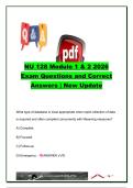 NU 128 Module 1 & 2 Study Guide &vert; 200&plus; Exam Questions & Correct Answers &vert; Health Assessment&comma; Cultural Competence&comma; Therapeutic Communication&comma; Mental Status Assessment