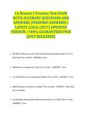 CA Branch 3 Practice Test EXAM WITH ACCURATE QUESTIONS AND ANSWERS &lpar;VERIFIED ANSWERS&rpar; &vert; LATEST &lpar;2026&sol;2027&rpar; UPDATED VERSION &vert; 100&percnt; GUARANTEED PASS &lbrace;JUST RELEASED&rcub;