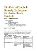 2026&sol;2027 Kentucky Fire Instructor Certification Test Bank &lpar;NFPA 1020 & 739 KAR 2&colon;060&rpar; &vert; 60&plus; S-Tier Questions&comma; Answers & Expert Rationale