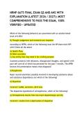 NRNP 6675 FINAL EXAM QS AND ANS WITH EXPLANATION &lpar;LATEST 2026 &sol; 2027&rpar;&colon; MOST COMPREHENSIVE TO PASS THE EXAM&comma; 100&percnt; VERIFIED - UPDATED