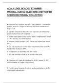 AQA A LEVEL BIOLOGY EXAMPREP&NewLine;MATERIAL SOLVED QUESTIONS AND VERIFIED&NewLine;SOLUTIONS PREMIUM COLLECTION