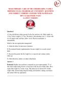 NR 602 PRIMARY CARE OF THE CHILDBEARING FAMILY MIDTERM EXAM 2026 &sol; 2027  CHAMBERLAIN UNIVERSITY QUESTIONS AND CORRECT VERIFIED ANSWERS WITH RATIONALES