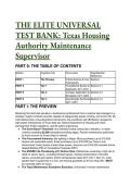 &lbrack;S-TIER&rsqb; The Elite Universal Test Bank&colon; Texas Housing Authority Maintenance Supervisor &vert; 2026&sol;2027