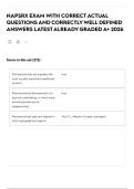 NAPSRX EXAM WITH CORRECT ACTUAL QUESTIONS AND CORRECTLY WELL DEFINED ANSWERS LATEST ALREADY GRADED A&plus; 2026