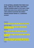 ATI RN MATERNAL-NEWBORN PROCTORED EXAM &lpar;NGN&rpar; &ndash; COMPLETE TEST BANK&comma; QUESTIONS & VERIFIED ANSWERS NEWEST ACTUAL EXAM &vert;&vert; MOST RECENT EXAM 2026 ACTUAL COMPLETE REAL EXAM &sol;&sol;WITH COMPLETE QUESTIONS AND CORRECT ANSWERS &lpar;ALREADY GRADED A&plus;&rpar; &vert; GUARANTEED SUCCESS&excl;&excl;