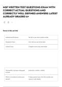 MSF WRITTEN TEST QUESTIONS EXAM WITH CORRECT ACTUAL QUESTIONS AND CORRECTLY WELL DEFINED ANSWERS LATEST ALREADY GRADED A&plus;