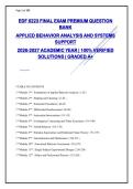Applied Behavior Analysis &lpar;ABA&rpar; &vert; COMPLETE Practice Question Bank &vert; 265&plus; Questions with Detailed Rationales &vert; BACB Task List Aligned &vert; 2026-2027 &vert; A&plus; Graded