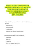 DANB GC Final Exam Review WITH ACCURATE QUESTIONS AND ANSWERS &lpar;VERIFIED ANSWERS&rpar; &vert; LATEST &lpar;2026&sol;2027&rpar; UPDATED VERSION &vert; 100&percnt; GUARANTEED PASS &lbrace;JUST RELEASED&rcub;