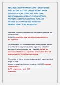 ASHA SLPA CERTIFICATION EXAM &colon; STUDY GUIDE &NewLine;PART 2 EXAM &lpar;LATEST&rpar; &vert;&vert; MOST RECENT EXAM &NewLine;2026&vert;2027 ACTUAL COMPLETE REAL EXAM  &NewLine;QUESTIONS AND CORRECTLY WELL DEFINED  &NewLine;ANSWERS  &lpar;VERIFIED ANSWERS&rpar; ALREADY             &NewLine;GRADED A&plus; &vert; GUARANTEED SUCCESS&excl;&excl;      