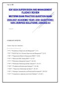 EDF 6224 Supervision and Management Complete Practice Question Bank &vert; 255&plus; Questions with Detailed Rationales &vert; BACB 6th Edition Task List &vert; 2026-2027 &vert; A&plus; Graded