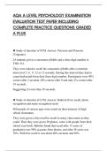 AQA A LEVEL PSYCHOLOGY EXAMINATION&NewLine;EVALUATION TEST PAPER INCLUDING&NewLine;COMPLETE PRACTICE QUESTIONS GRADED&NewLine;A PLUS