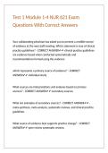 Test 1 Module 1-4 NUR 621 Exam Questions With Correct Answers&period;