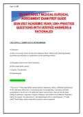 RN VATI ADULT MEDICAL SURGICAL &NewLine;ASSESSMENT EXAM PREP GUIDE &NewLine;2026-2027 ACADEMIC YEAR &vert; 250&plus; PRACTICE &NewLine;QUESTIONS WITH VERIFIED ANSWERS & &NewLine;RATIONALES