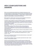 AIDA 3 EXAM QUESTIONS AND ANSWERS