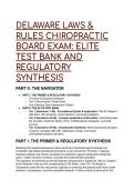 2026&sol;2027 DELAWARE LAWS & RULES CHIROPRACTIC BOARD EXAM&colon; Elite S-Tier Test Bank & Regulatory Synthesis &lpar;60&plus; Questions&rpar;
