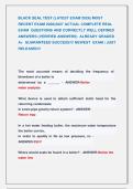 BLACK SEAL TEST &lpar;LATEST EXAM 2026&rpar; MOST &NewLine;RECENT EXAM 2026&vert;2027 ACTUAL COMPLETE REAL &NewLine;EXAM  QUESTIONS AND CORRECTLY WELL DEFINED &NewLine;ANSWERS &lpar;VERIFIED ANSWERS&rpar;  ALREADY GRADED &NewLine;A&plus;  GUARANTEED SUCCESS&excl;&excl;&excl; NEWEST  EXAM &vert; JUST &NewLine;RELEASED&excl;&excl;