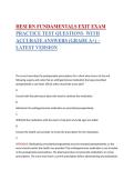 HESI RN Fundamentals Exit Exam Practice Test Questions with Accurate Answers &ndash; Complete Fundamentals Nursing Exam Review