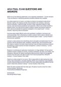 AIDA FINAL EXAM QUESTIONS AND ANSWERS