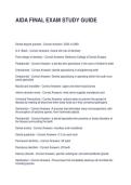 AIDA FINAL EXAM STUDY GUIDE QUESTIONS AND ANSWERS