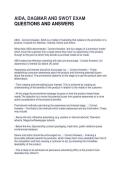AIDA&comma; DAGMAR AND SWOT EXAM QUESTIONS AND ANSWERS