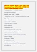 Shadow Health - HEENT Tina Jones Test&NewLine;Exam 2026&sol;2027 UPDATED QUESTIONS&NewLine;WITH ANSWERS GRADED A&plus;&NewLine;