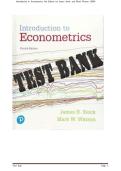 Introduction to Econometrics 4th Edition by James Stock and Mark Watson - All Chapters 1-19 &vert; TEST BANK&NewLine;