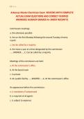 Arkansas Master Electrician Exam  REVIEWS WITH COMPLETE &NewLine;ACTUAL EXAM QUESTIONS AND CORRECT VERIFIED &NewLine;ANSWERS&sol; ALREADY GRADED A&plus; &lpar;MOST RECENT&excl;&excl;&rpar; 