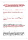 5 Dollar Traffic School Final Exam &lpar;version 1 & 2&rpar; Newest &NewLine;2026&sol;2027 Complete Questions And Correct Detailed Answers &NewLine;&lpar;Verified Answers&rpar;&vert;Already Graded A&plus;&vert;&vert;Sure Pass&excl;&excl;&excl;&excl; &NewLine;