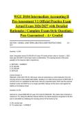 WGU D104 Intermediate Accounting II Pre-Assessment V1 Official Practice Exam Actual Exam 2026&sol;2027 with Detailed Rationales &vert; Complete Exam-Style Questions &vert; Pass Guaranteed &ndash; A&plus; Graded&NewLine;&NewLine;