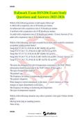 BSN206 Hallmark Exam Study Questions & Answers 2025-2026