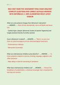 WGU D027 OBJECTIVE ASSESSMENT FINAL EXAM 2026&sol;2027 &NewLine;COMPLETE QUESTIONS AND CORRECT DETAILED ANSWERS &NewLine;WITH RATIONALES &vert;&vert; 100&percnt; GUARANTEED PASS&excl;&excl; LATEST &NewLine;VERSION