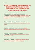 BIOLOGY 1322 FINAL EXAM COMPREHENSIVE PRACTICE &NewLine;QUESTION BANK NUTRITIONAL SCIENCE - BLINN &NewLine;COLLEGE CHAPTERS 1-16 &vert; 200 QUESTIONS WITH &NewLine;COMPLETE SOLUTIONS & RATIONALES 