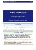  NUR519 Pharmacology NGN NCLEX Question Bank &lpar;Set 1 & Set 2&rpar;  