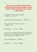 Biology 1322 Exam 1  NEWEST 2026&sol;2027 ACTUAL &NewLine;EXAM COMPLETE QUESTIONS AND CORRECT DETAILED &NewLine;ANSWERS &lpar;VERIFIED ANSWERS&rpar; &vert;ALREADY GRADED &NewLine;A&plus;&vert;&vert;BRAND NEW&excl;&excl; 