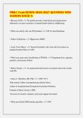 PMH-C Exam REVIEW 2026&sol;2027 QUESTIONS WITH&NewLine;ANSWERS RATED A&plus;