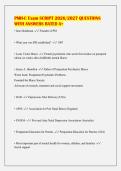 PMH-C Exam SCRIPT 2026&sol;2027 QUESTIONS&NewLine;WITH ANSWERS RATED A&plus;